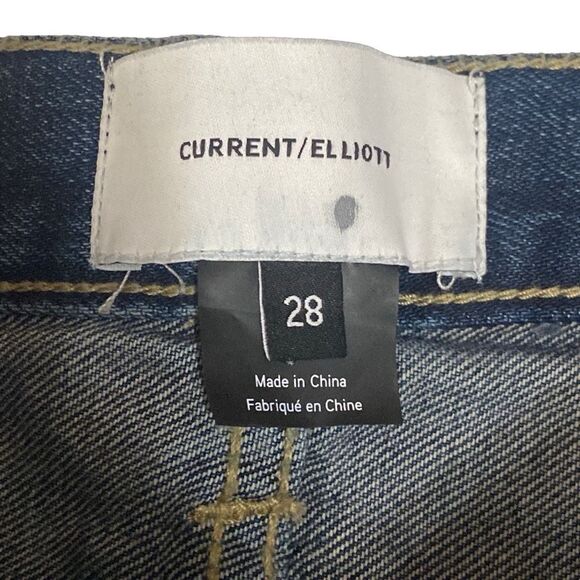 Current/Elliott Cropped Slim High Rise Studded Jeans Women’s Size 28 - Picture 2 of 12